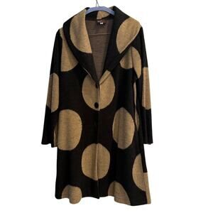 Andria Lieu Collection Size M Medium Polka Dot Sweater Coat